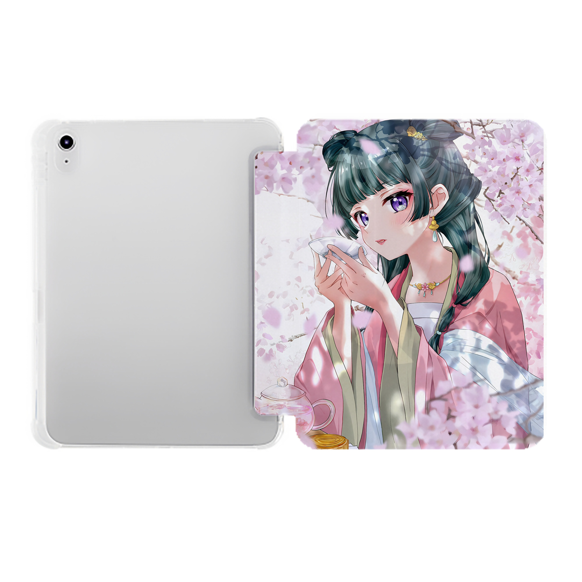 （画像用） 薬屋のひとりごと The Apothecary Diaries IPad ケース ペン収納付き 三つ折りスタンド PUレザー×シリコン 対応機種9.5/10.5/10.9インチ